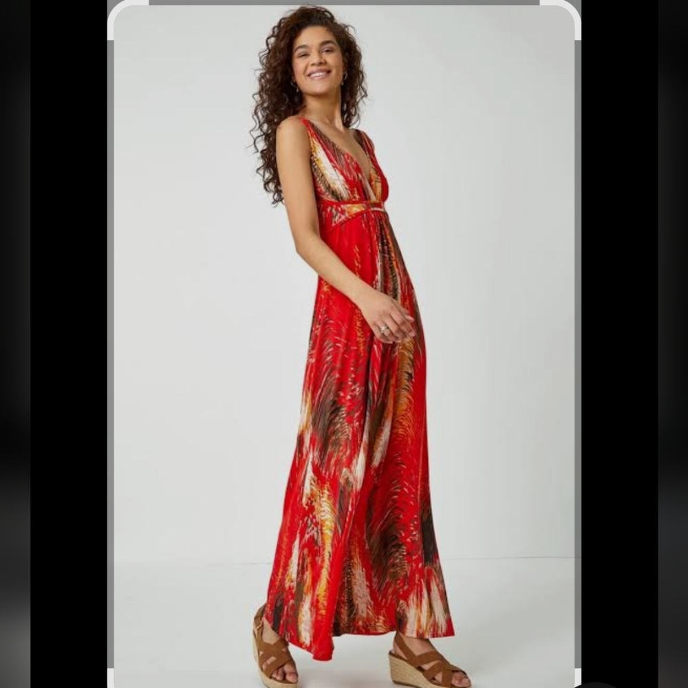 NWT Elegant Red Maxi Dress